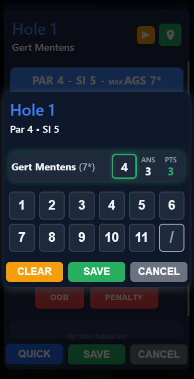 Enter your score